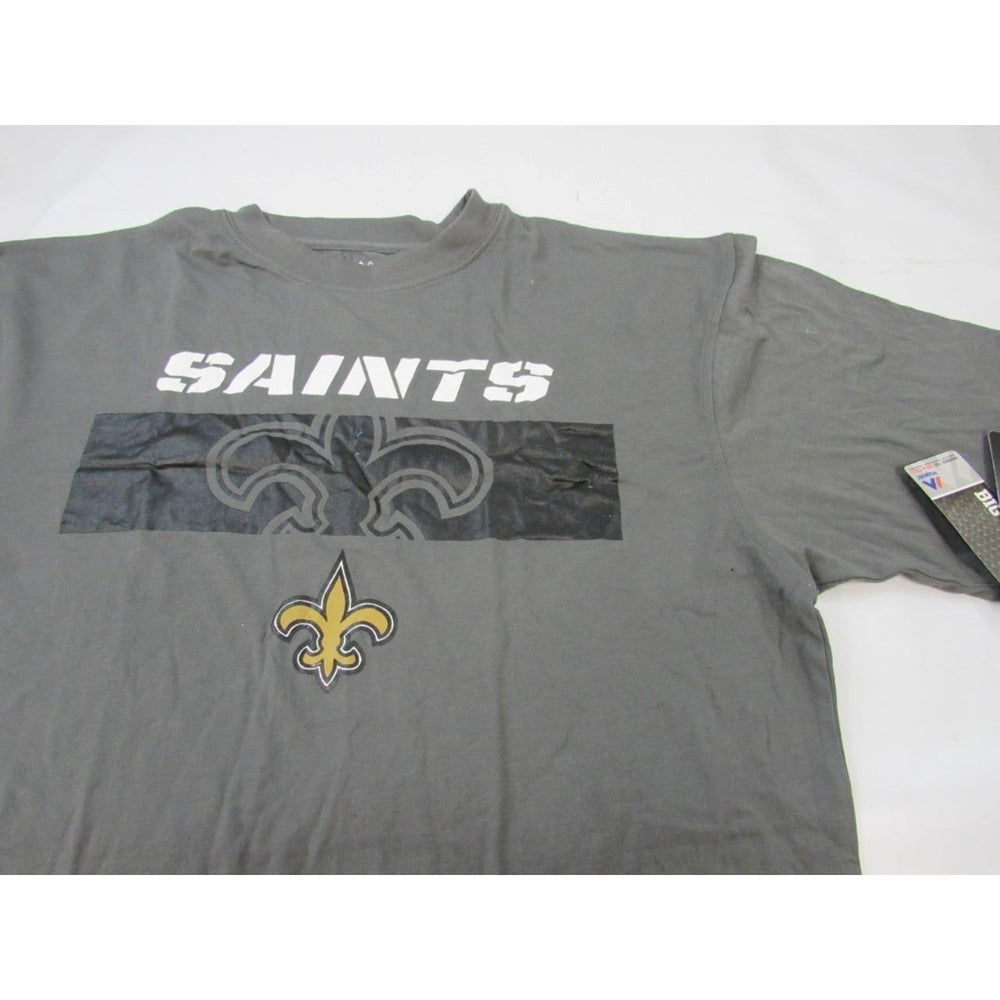 Orleans Saints Mens Size M-Tall Gray Majestic Shirt Image 2