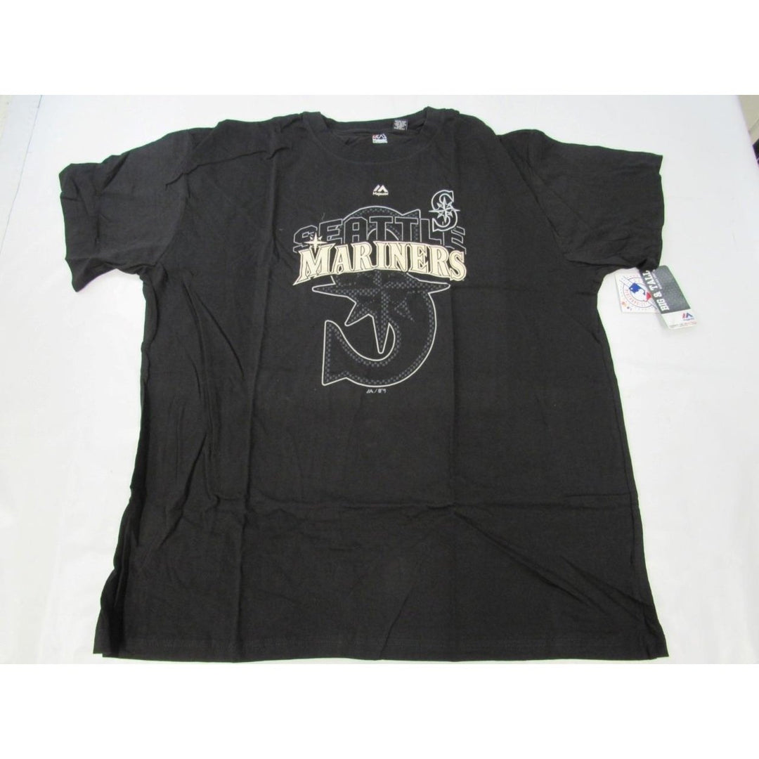 Seattle Mariners Mens Size 3XL Majestic Black Shirt Image 4