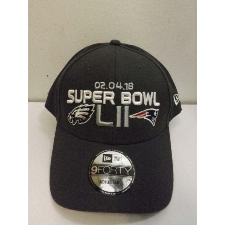 Eagles vs Patriots SuperBowl LII Mens Size OSFA Era 9Forty Gray Hat 35 Image 2