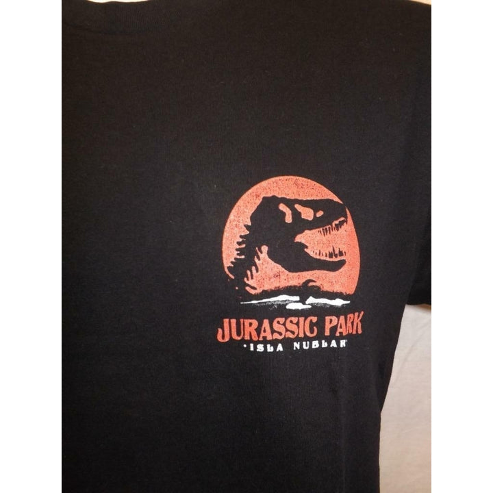 Jurassic Park Isla Nublar Mens Size XS X-Small Black Jurassic World Shirt Image 4