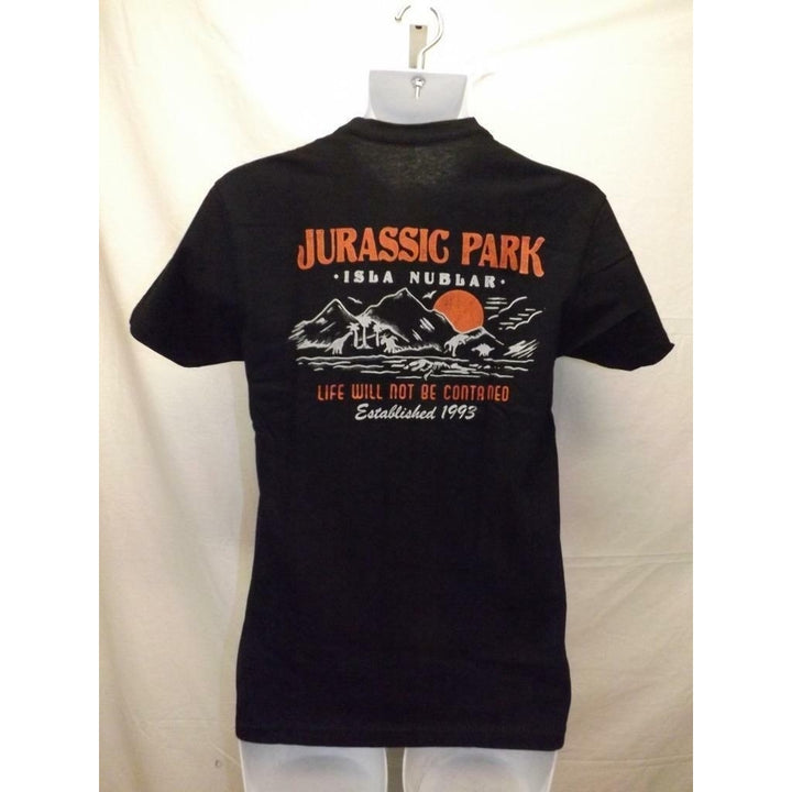 Jurassic Park Isla Nublar Mens Size XS X-Small Black Jurassic World Shirt Image 6