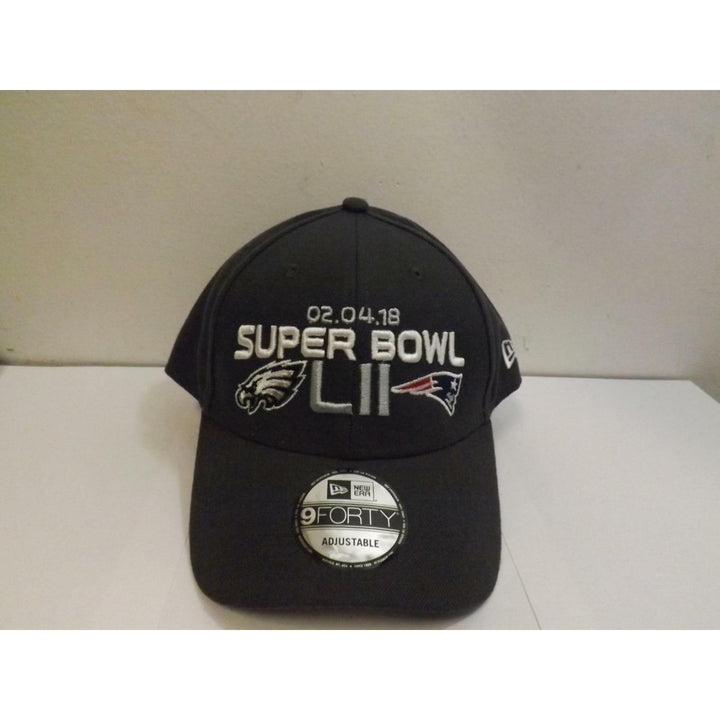 Eagles vs Patriots SuperBowl LII Mens Size OSFA Era 9Forty Gray Hat 35 Image 4