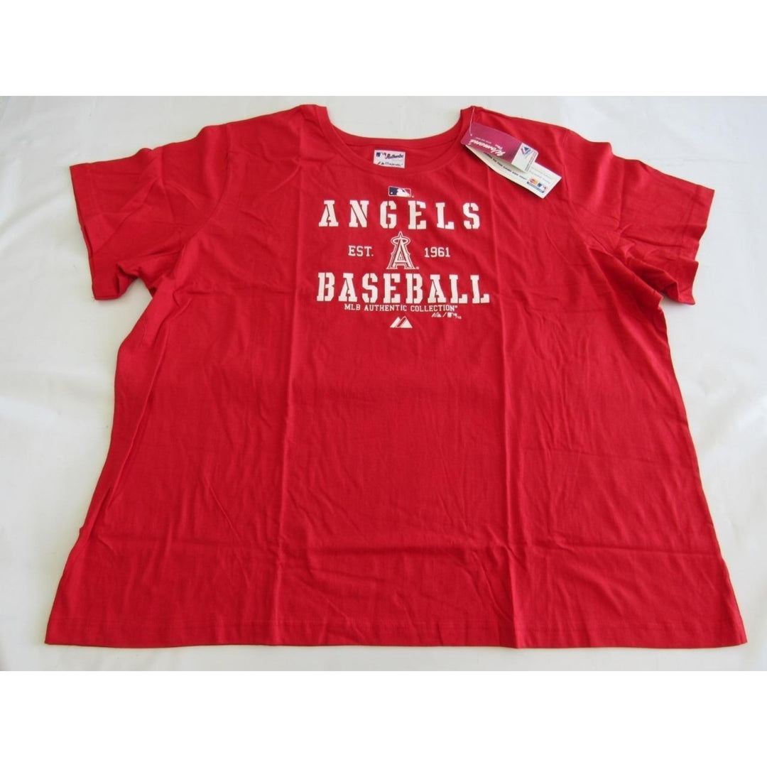 Anaheim Angels Womens Plus Size 4X Majestic Red Shirt Image 4