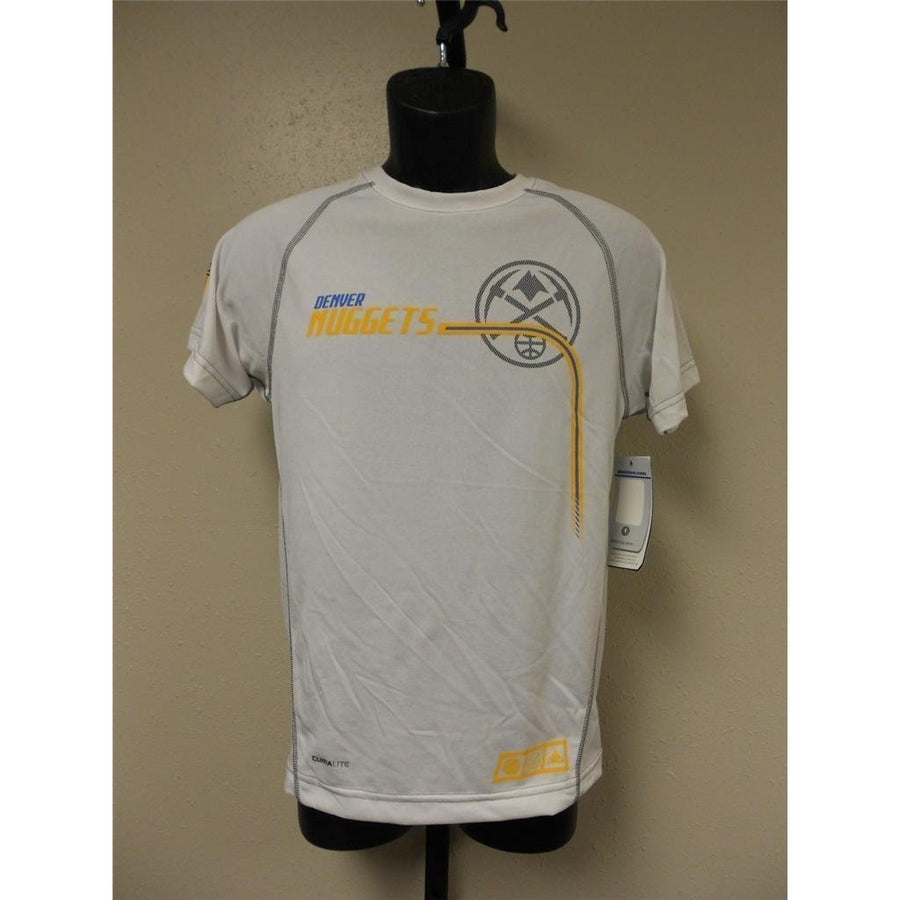 Denver Nuggets YOUTH Medium M (10-12) Adidas Compression Shirt Image 1