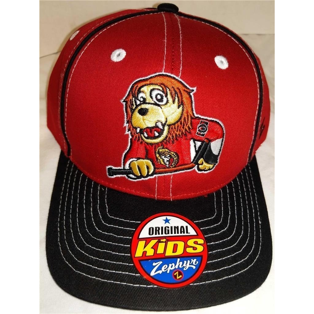 Ottawa Senators "Spartacat" Youth OSFA Zephyr Snapback Red Blue Cap Hat Image 1