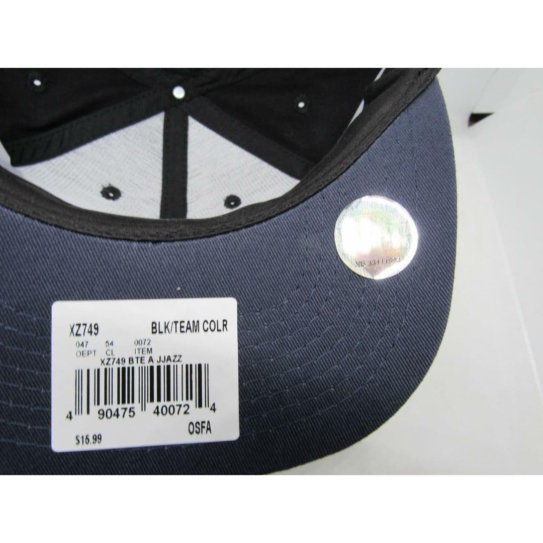 Utah Jazz Mens Size OSFA Black Snapback Flatbrim Hat Image 4