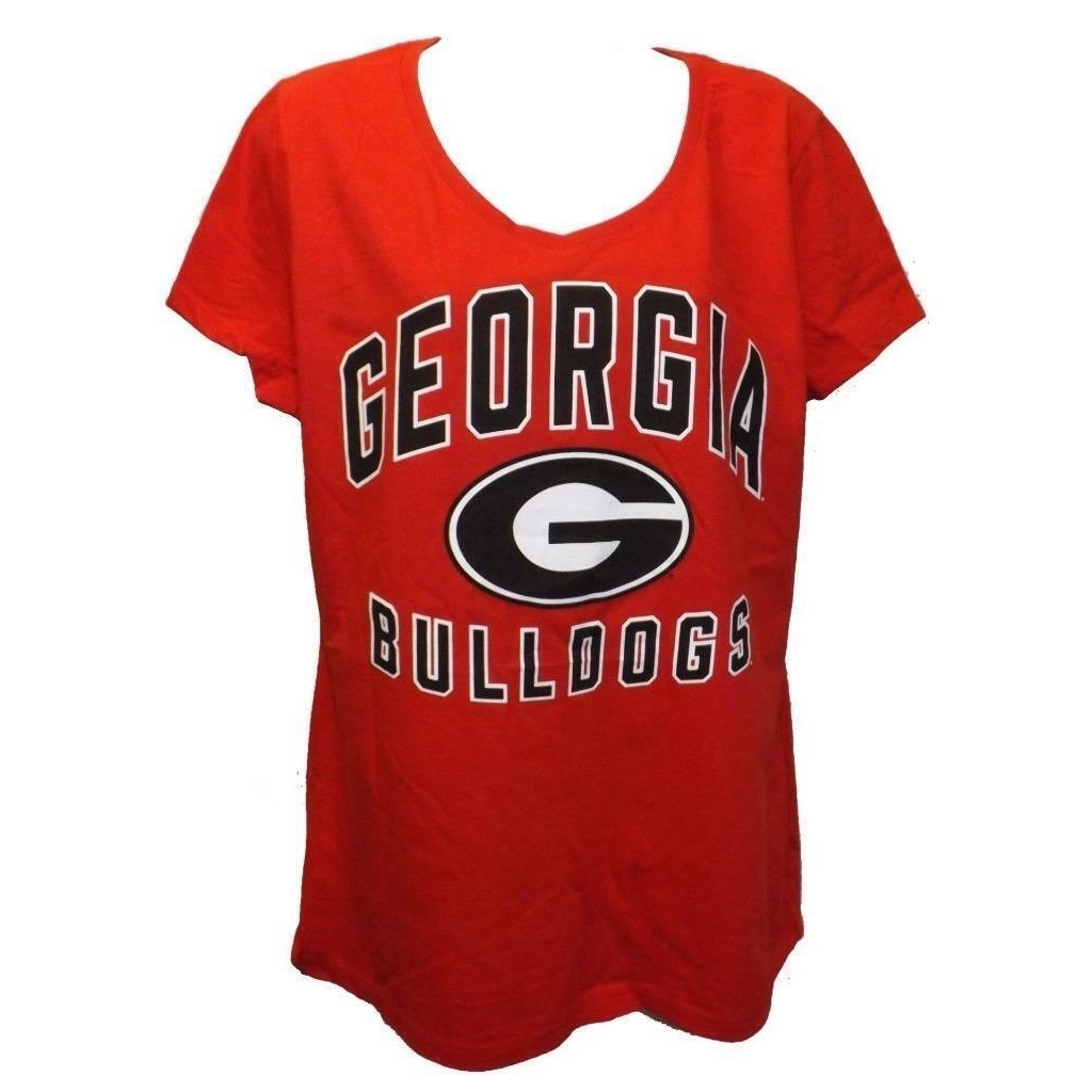 Georgia Bulldogs Womens Size L Large Red High Hands Shirt Image 1