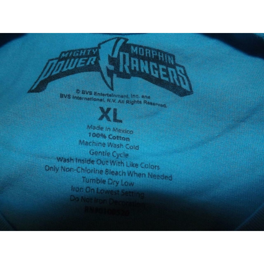 BLUE Mighty Morphin Power Rangers YOUTH Size XL XLarge Shirt Image 3