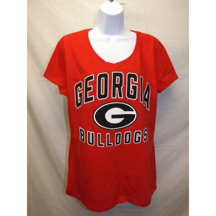 Georgia Bulldogs Womens Size L Large Red High Hands Shirt Image 4