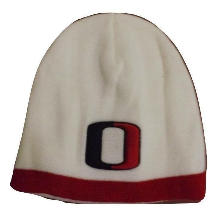 Omaha Nebraska Mavericks Mens Adult Size OSFA White Beanie Hat Image 1