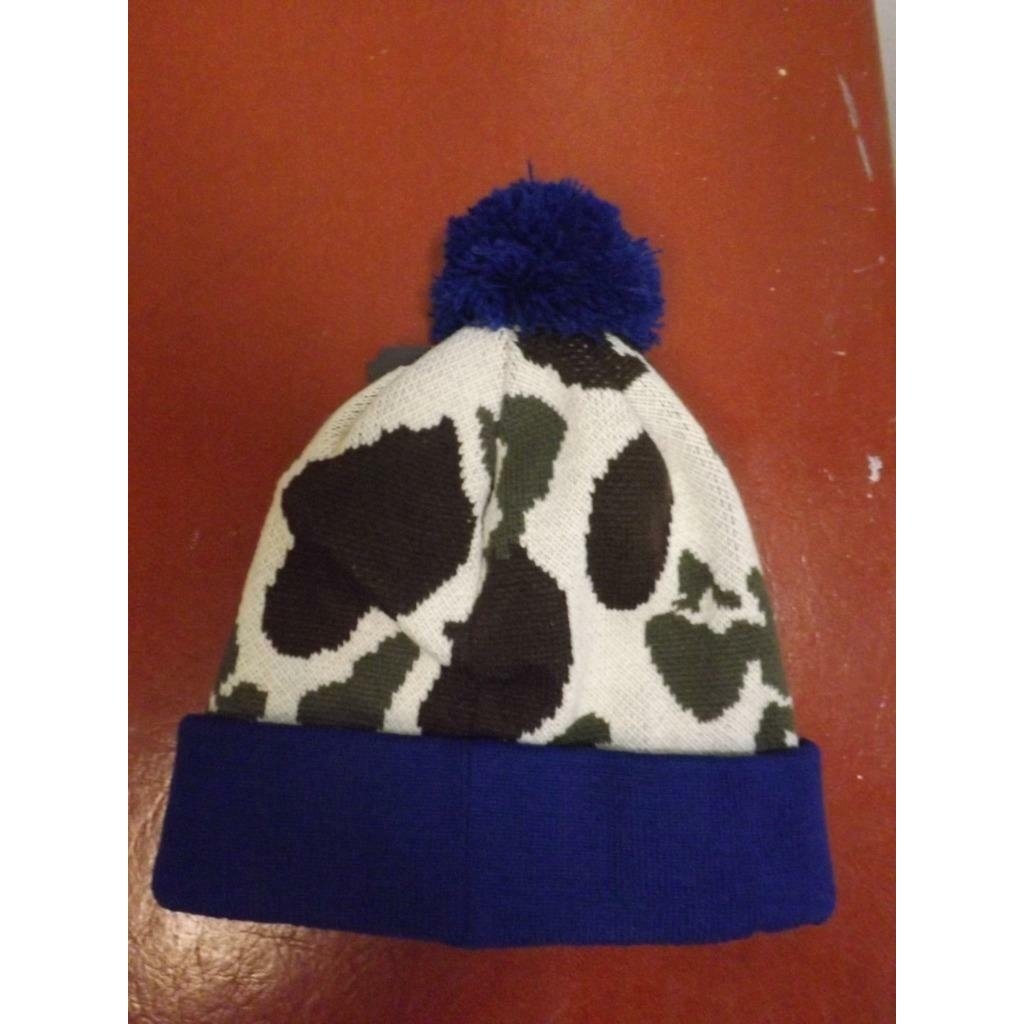 Toronto Maple Leafs Mens Size OSFA 47 Brand Blue Camo Cuffed Knit Beanie Hat Image 2