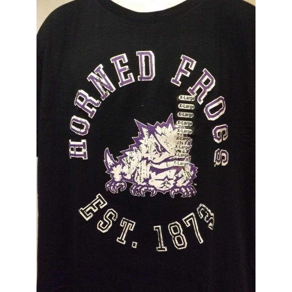 TCU Horned Frogs Adult Mens Size XL XLarge Black Shirt 20 Image 2