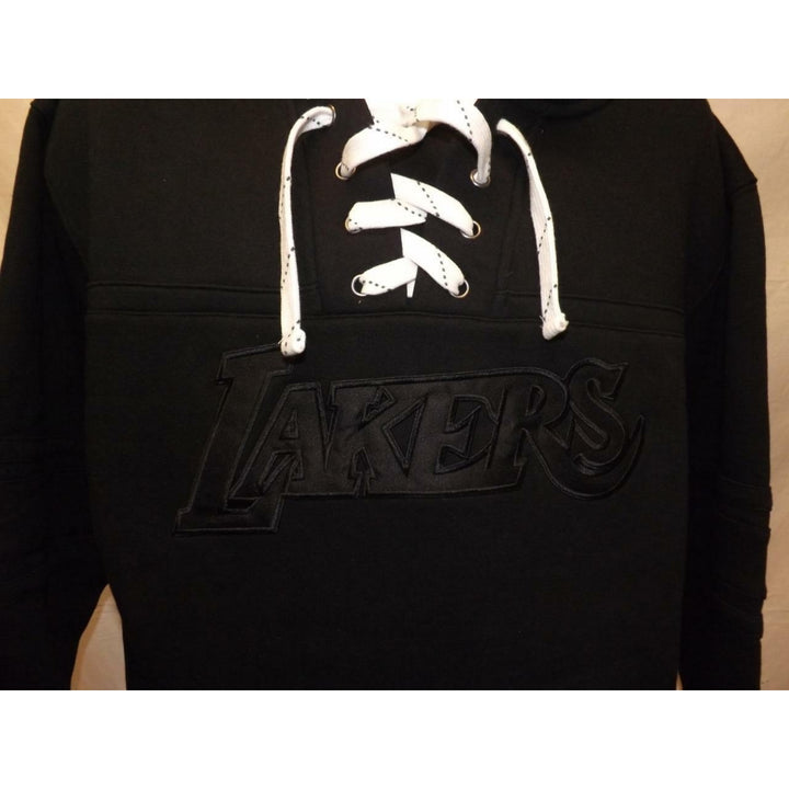 Los Angeles Lakers Mens Size XL XLarge Mitchell and Ness Blackout Hoodie 85 Image 2