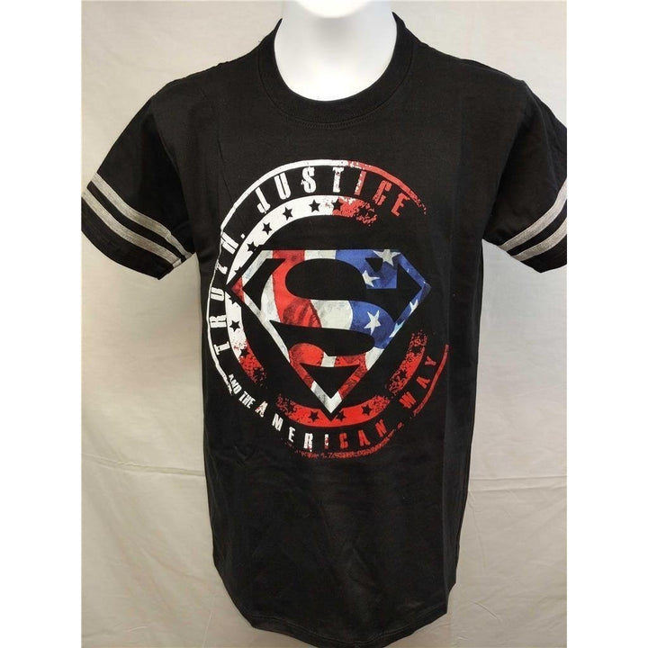 Superman Unisex YOUTH S Small Size 8 USA Patriotic T-Shirt Image 6