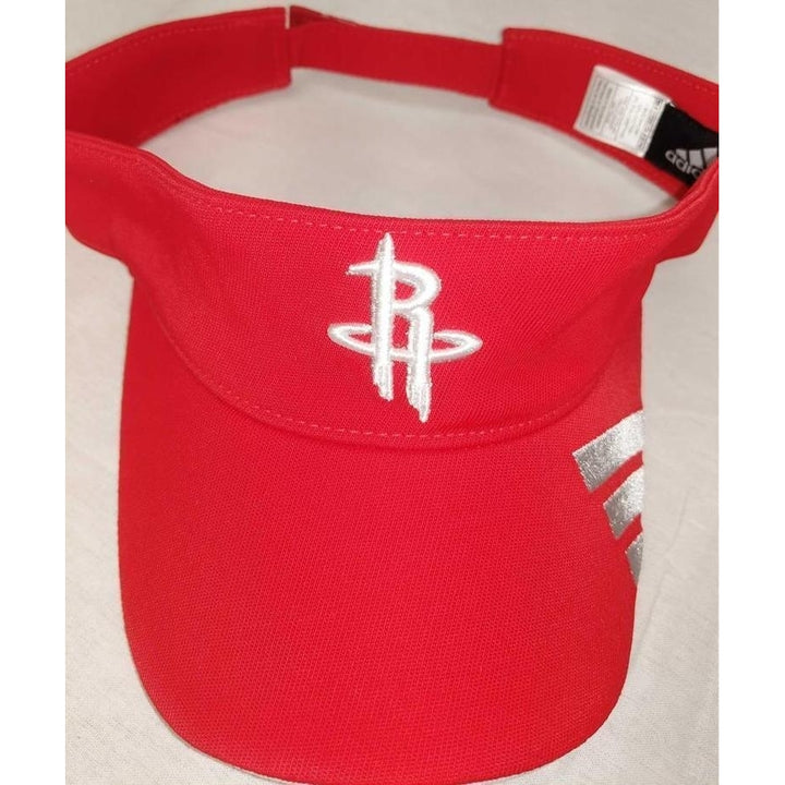 Houston Rockets Mens Adidas Red OSFA Golf Visor Hat Cap 17 Image 2