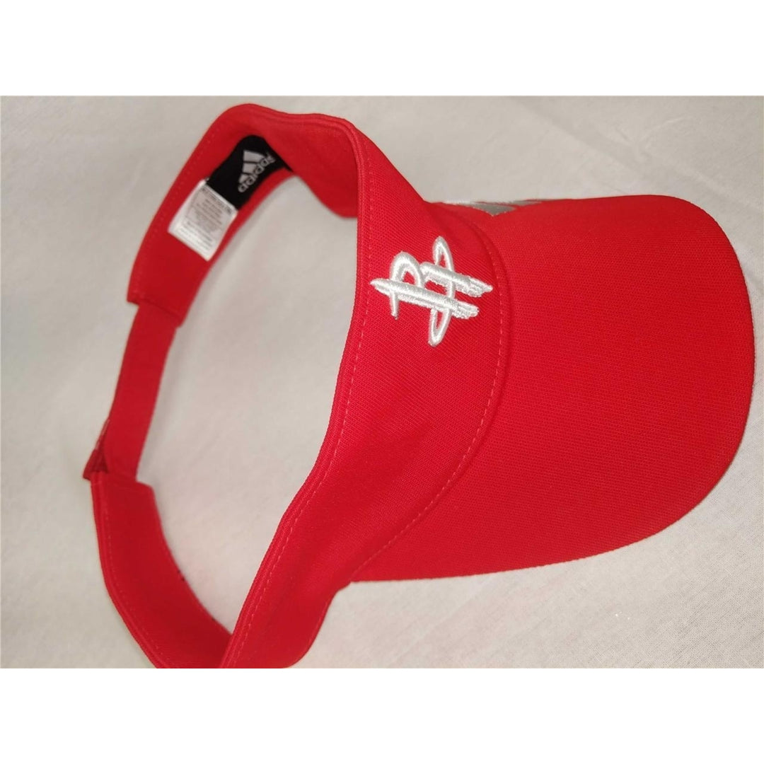 Houston Rockets Mens Adidas Red OSFA Golf Visor Hat Cap 17 Image 3