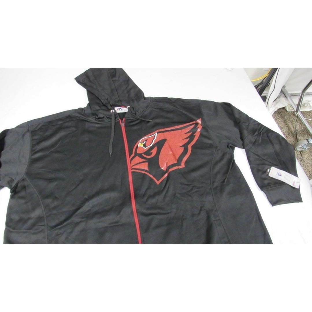 Arizona Cardinals Mens Size 5XL Black Majestic Polyester Jacket Hoodie Image 6