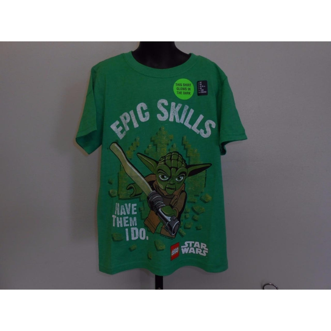 LEGO STARS WARS YODA GLOW IN DARK YOUTH SIZE (AGES 8-9) M MEDIUM SHIRT Image 1