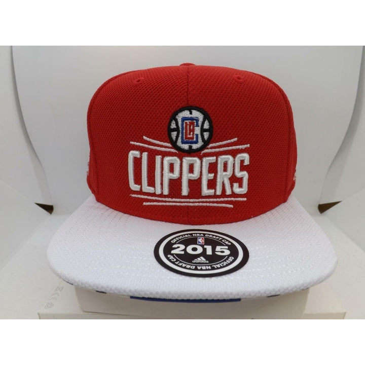 2015 Draft Day Los Angeles Clippers Mens Adidas OSFA Flatbrim Snapack Hat 28 Image 4