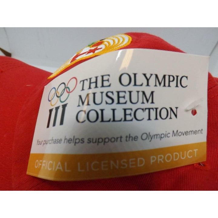 1980 Moscow Russia Summer Olympics Mens OSFA Red Cap Hat Image 4