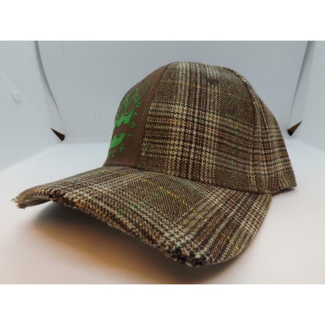 1976 Innsbruck Austria Winter Olympics Mens OSFA Brown Plaid Cap Hat Image 2