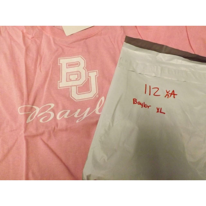 Baylor University Bears Adult Mens Size XL XLarge Pink Shirt Image 6