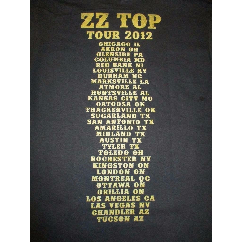 ZZ Top Eldorado Bar Tour 2012 Mens Adult M Medium Licensed Concert Shirt Image 3