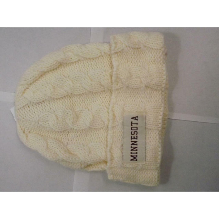 Minnesota Golden Gophers Mens Adult Size OSFA White Knit Beanie Hat 28 Image 4