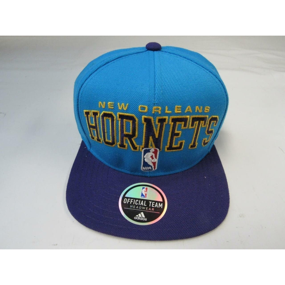 2013 Draft Day Orleans Hornets Mens OSFA Adidas Snapback Flat Brim Hat 28 Image 2