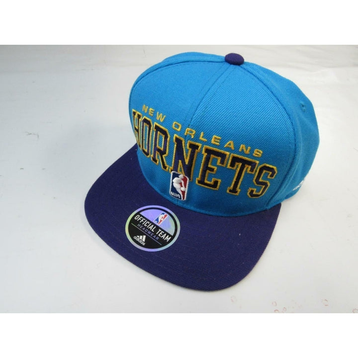 2013 Draft Day Orleans Hornets Mens OSFA Adidas Snapback Flat Brim Hat 28 Image 3