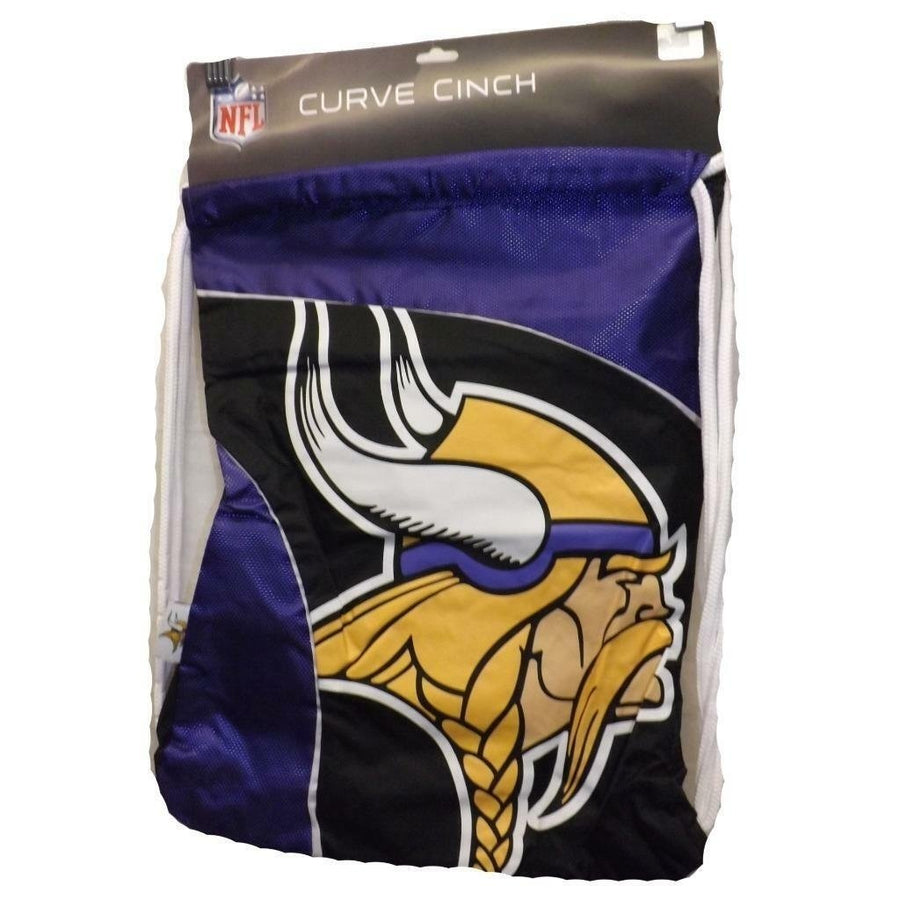 Minnesota Vikings Cinch Bag Pull String Back Pack Image 1