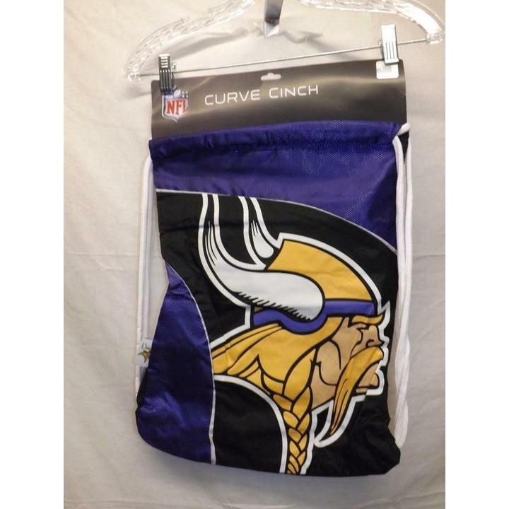 Minnesota Vikings Cinch Bag Pull String Back Pack Image 3