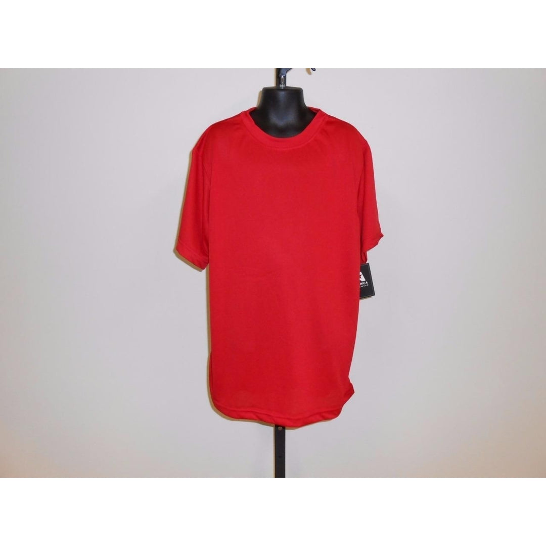 RED ATHLETIC SHIRT KIDS CHILD size L LARGE SIZE 8   77DF Image 1