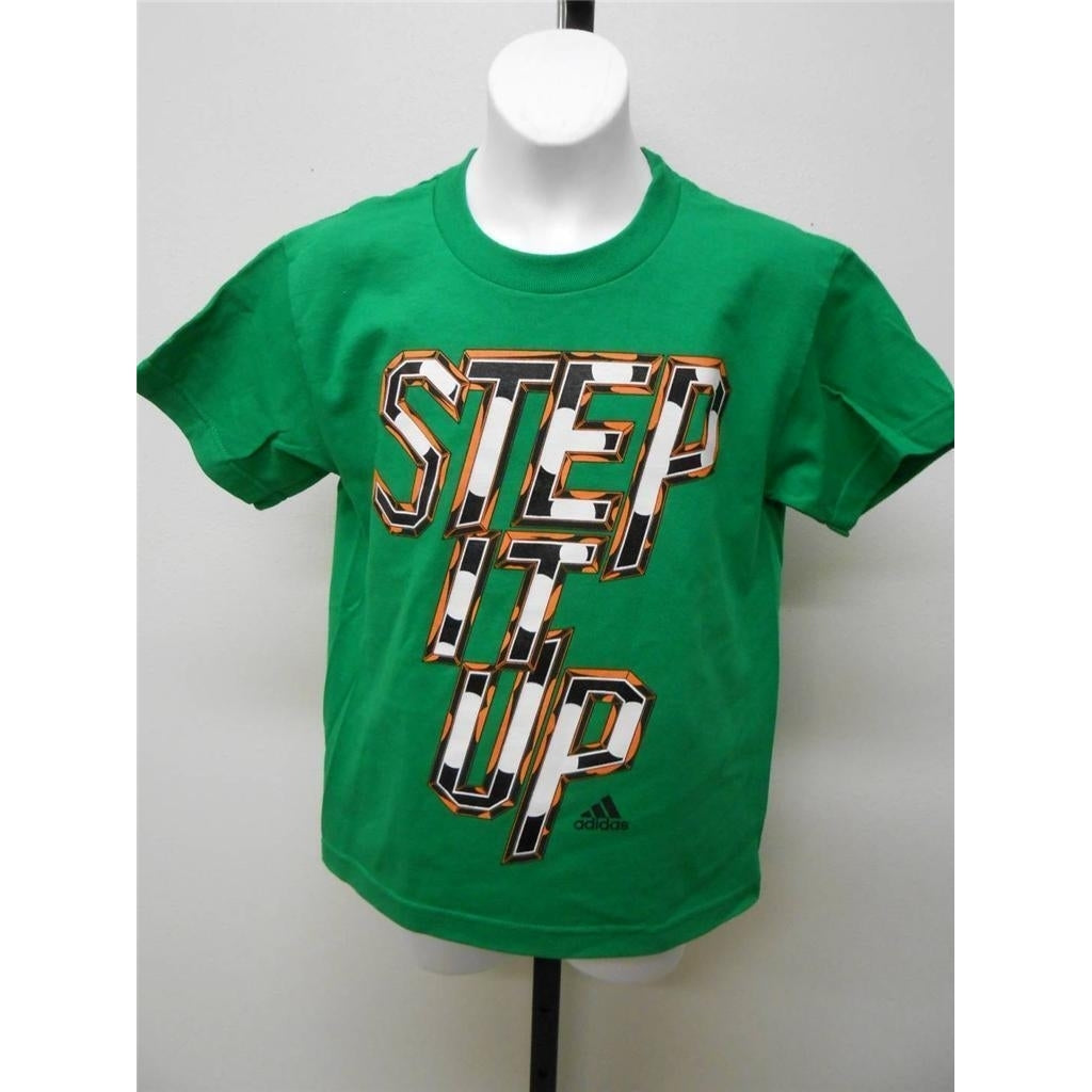 soccer "STEP IT UP"  youth S SMALL SIZE 8 Adidas  T-Shirt  54BS Image 1