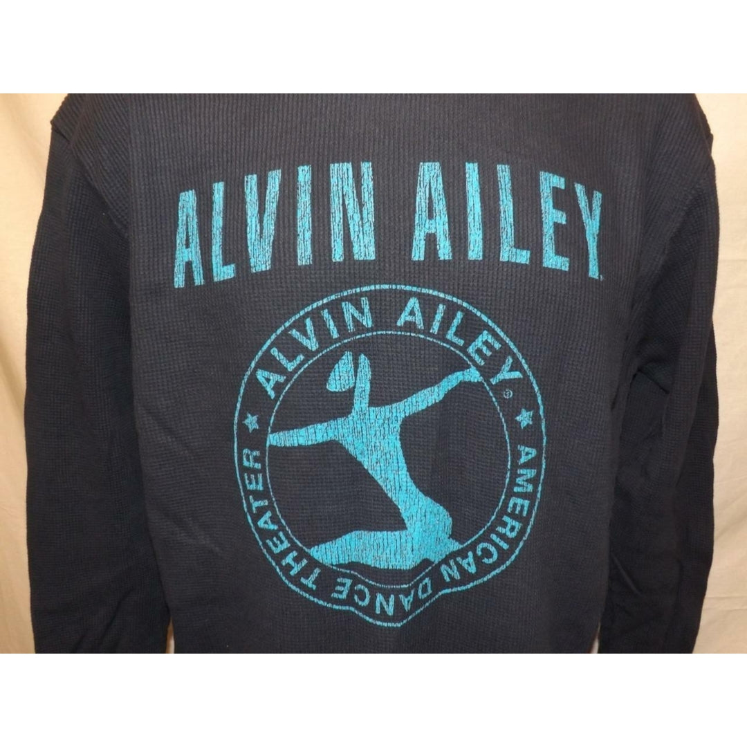 Alvin Alley American Dance Theatre Mens Size L Large Long Sleeve Blue Shirt Image 4
