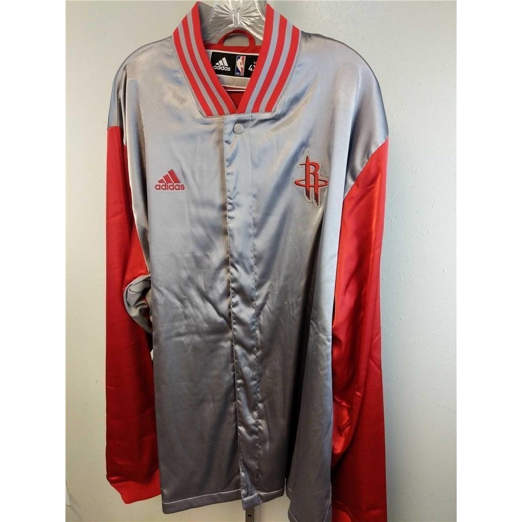 Houston Rockets Mens Size 4XL +2 On Court Player Silver Jacket Image 1