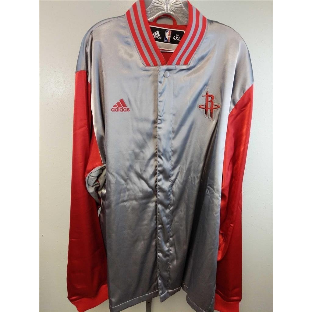 Houston Rockets Mens Size 4XL +2 On Court Player Silver Jacket Image 3