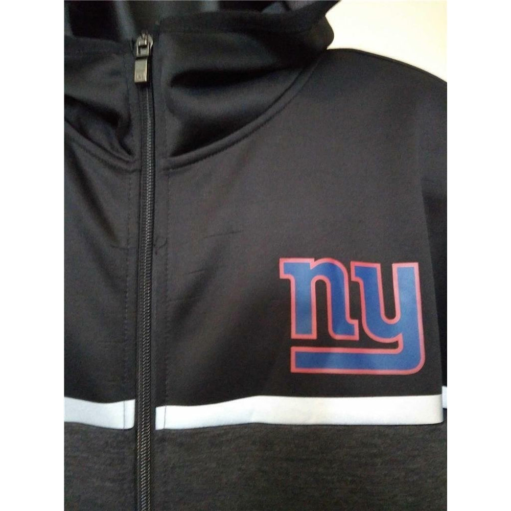 NY Giants Mens Size L Large Black MSX By Michael Strahan Athletic Jacket Image 2