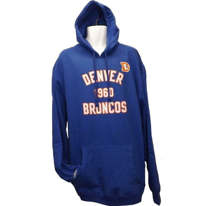 Denver Broncos Mens Size 5XL 5XLARGE Mitchell and Ness Hoodie 70 Image 1