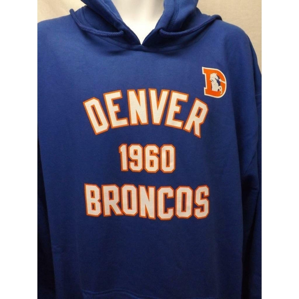 Denver Broncos Mens Size 5XL 5XLARGE Mitchell and Ness Hoodie 70 Image 2