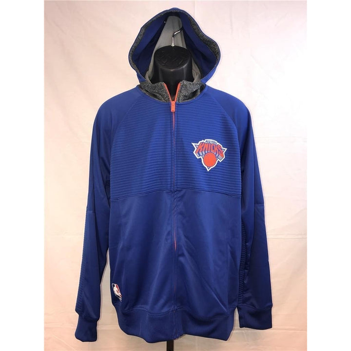 York Knicks Mens Size M Medium Adidas On Court Pre Game Jacket Hoodie 85 Image 1