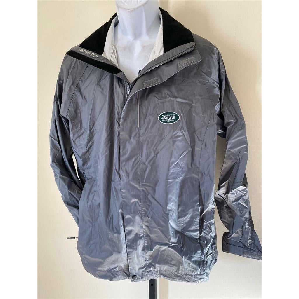 York Jets Mens Size L Large Gray Cutter and Buck Coat Image 2