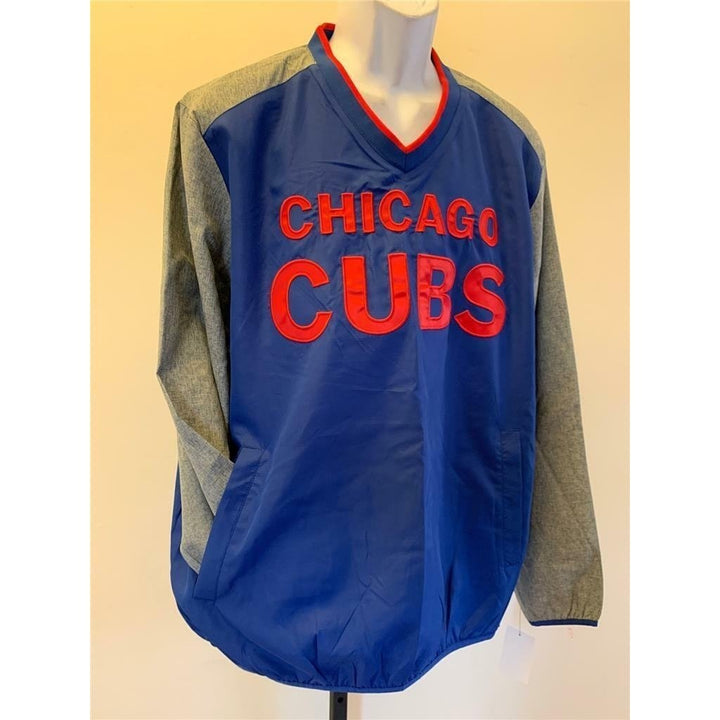 New Chicago Cubs Mens Size L Large Blue G-III Pull Over Jacket Image 2