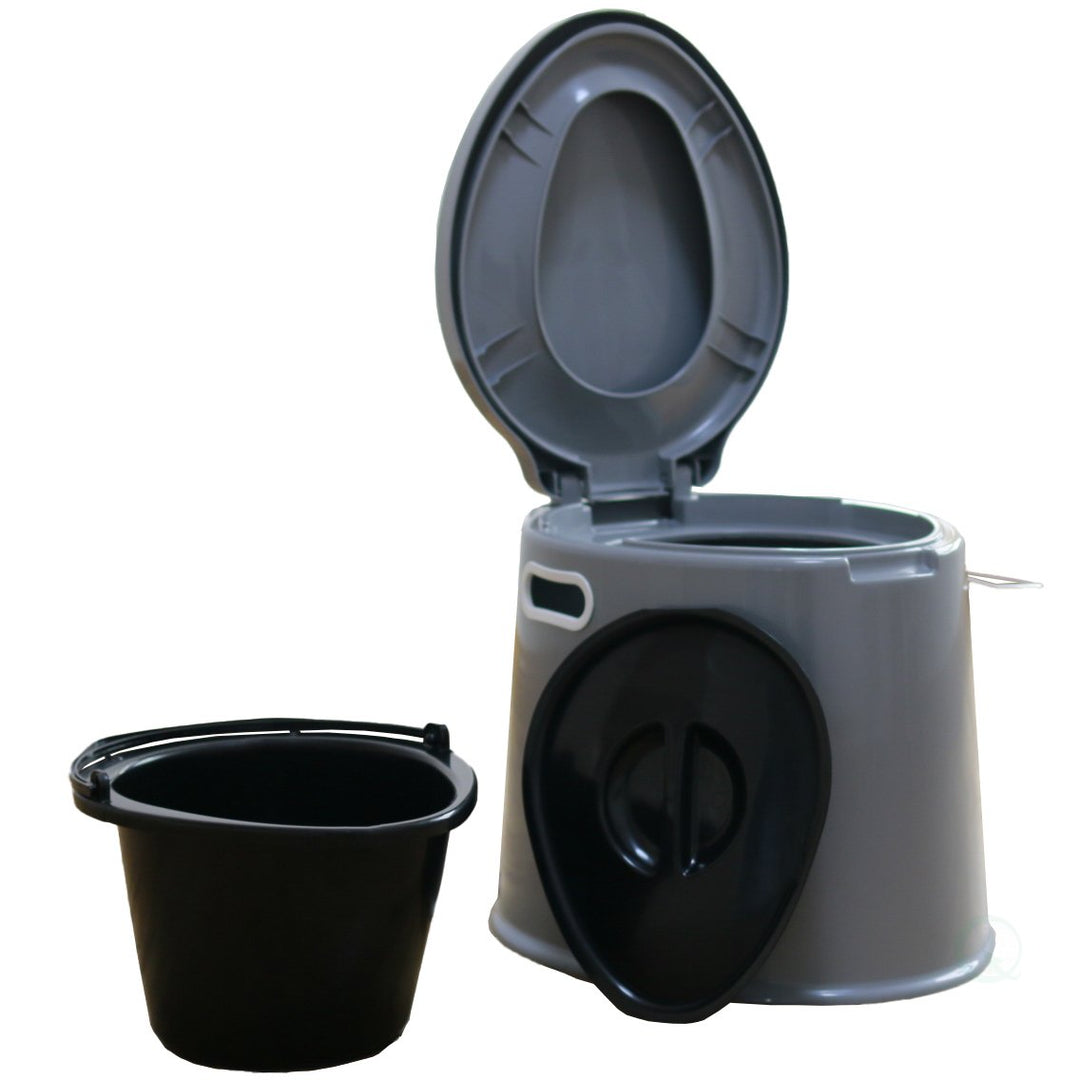 Portable Travel Toilet Camping Hiking 17x16 Inches Lightweight Easy Cleanup Odor Seal Image 1