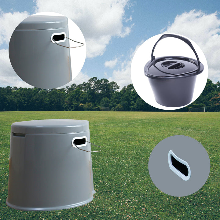 Portable Travel Toilet Camping Hiking 17x16 Inches Lightweight Easy Cleanup Odor Seal Image 6