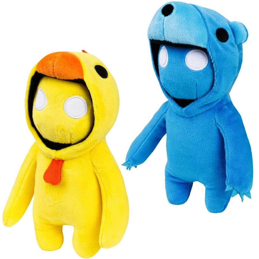 Gang Beasts Yellow Chicken Blue Bear Plush 8" Doll Gaming Character Bundle Set PMI International Image 1