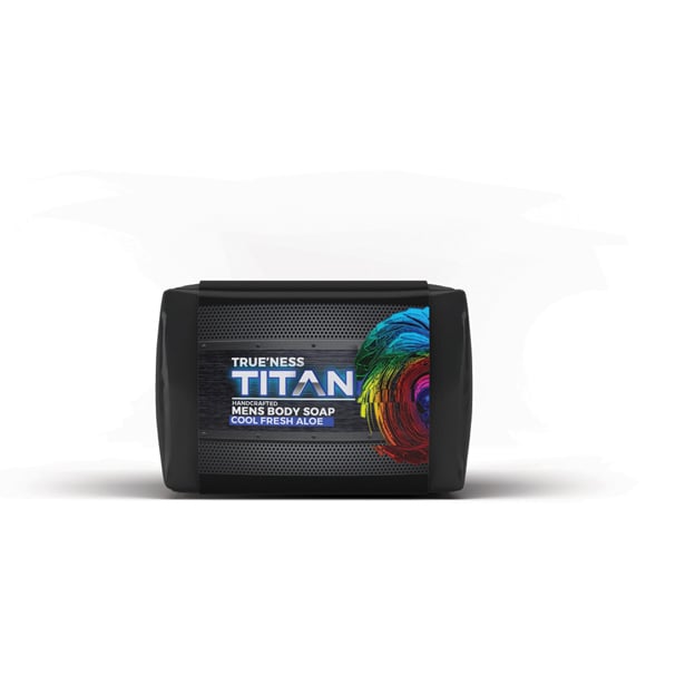 Trueness Titan Mens Aloe Bar Soap Cool Fresh Exfoliating Coconut Olive Oil Image 1