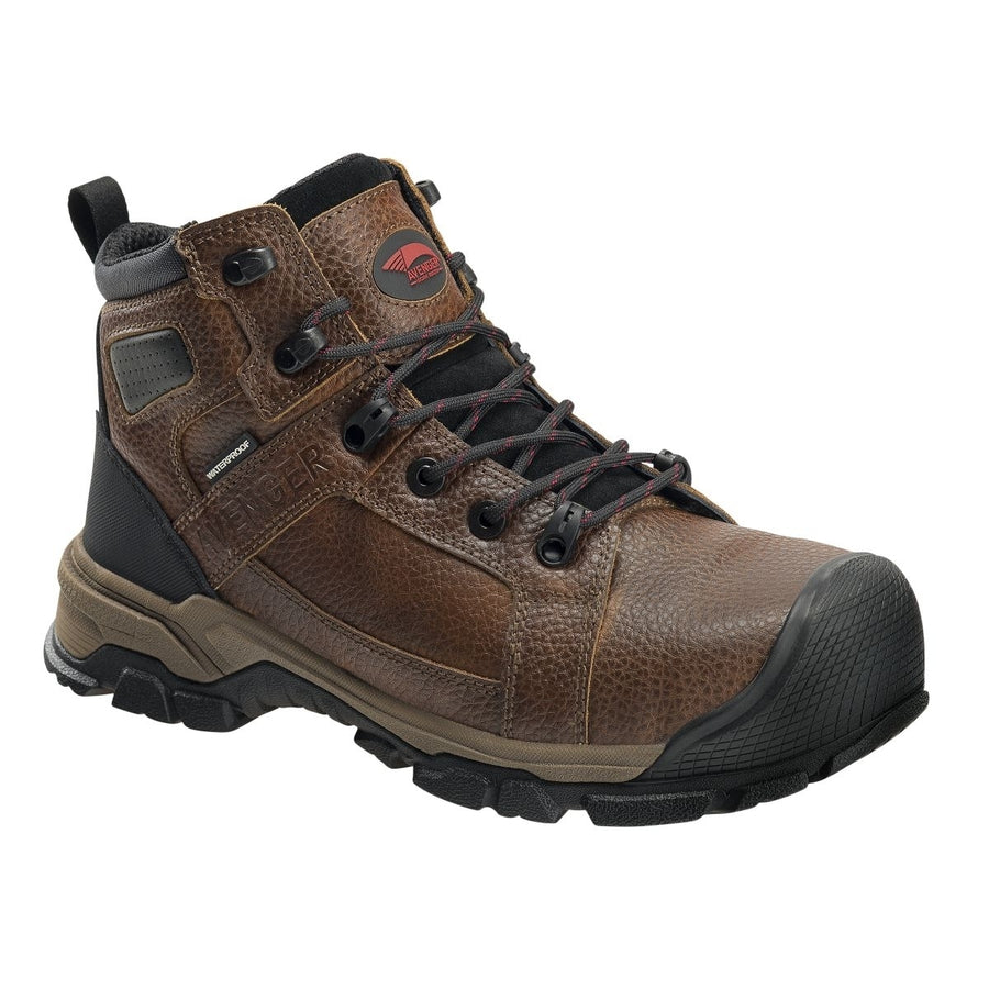 FSI FOOTWEAR SPECIALTIES INTERNATIONAL NAUTILUS Avenger Mens 6-inch Ripsaw Carbon Toe PR Waterproof Work Boots Brown - Image 1