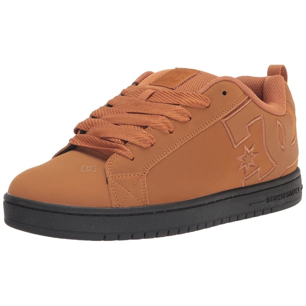 DC Mens Court Graffik Casual Skate Shoe WHEAT Image 2