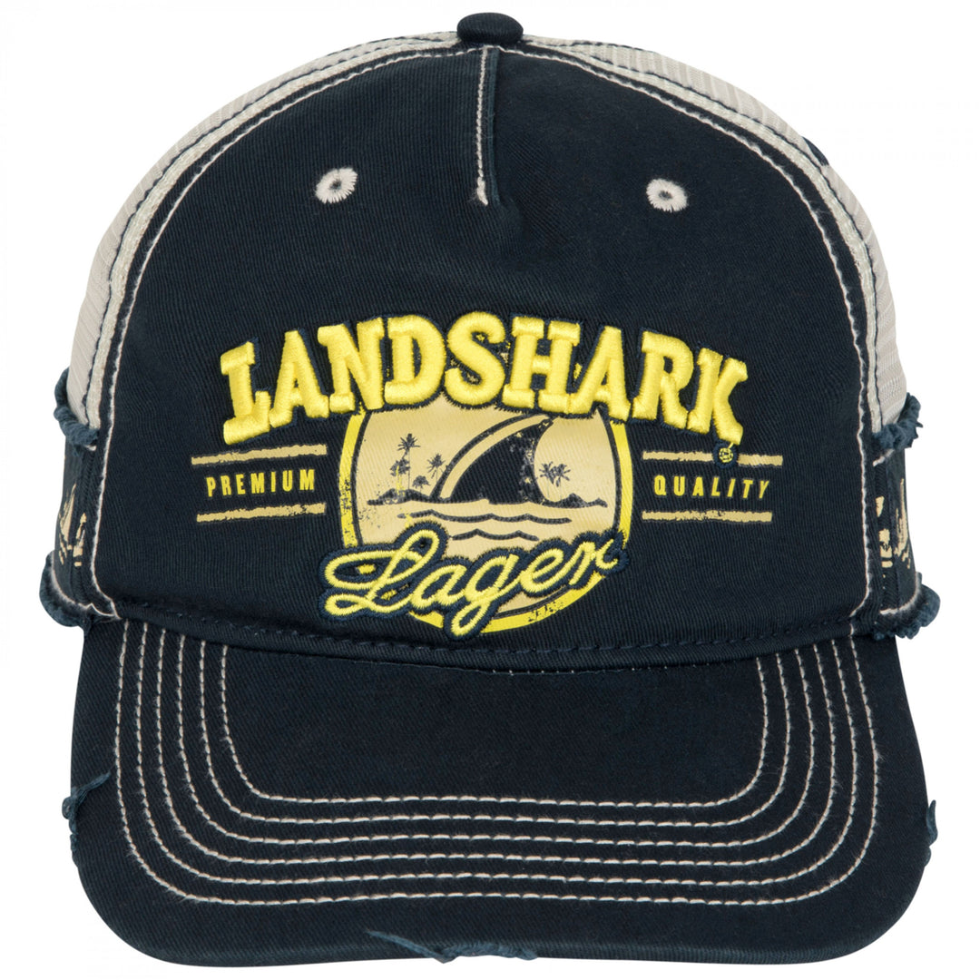 Landshark Lager Logo Distressed Adjustable Hat Image 2